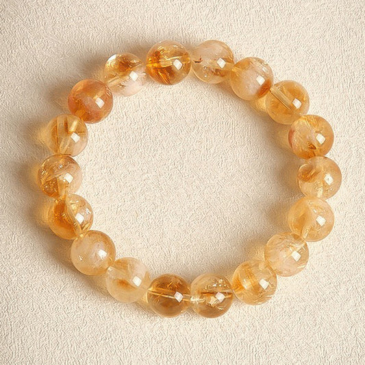 Yellow Crystal Bracelet Exhibition With Golden Yellow Crystal Beads