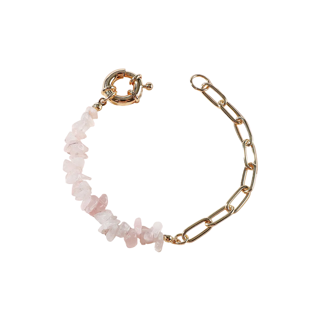 Rough Stone Crystal Amethyst Stone Chain Bracelet