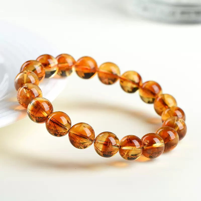 Yellow Crystal Bracelet Exhibition With Golden Yellow Crystal Beads