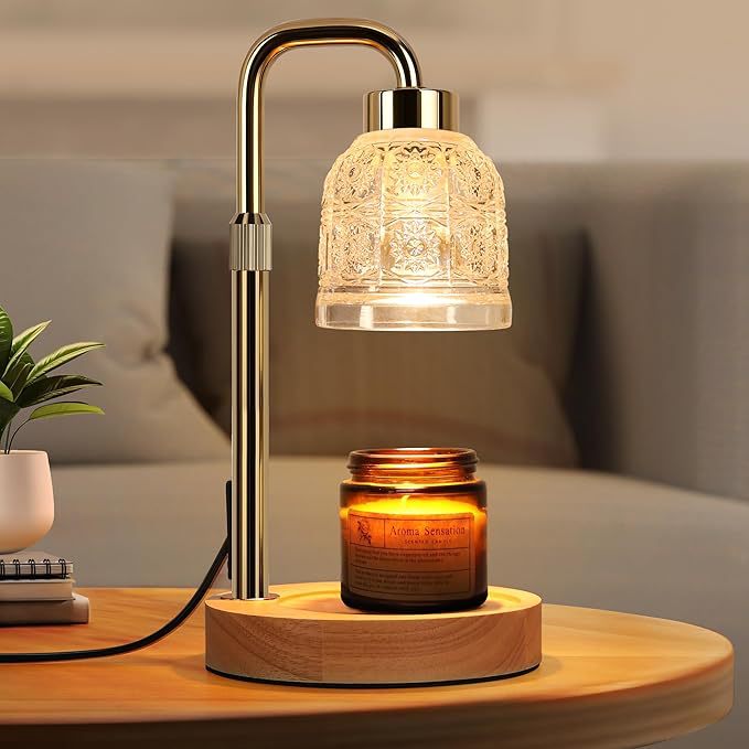 Retro-style Horizontal American-style Ambient Candle Lamp With Adjustable Height And Timer Function